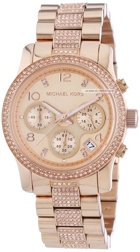 michael kors uhren damen weiss gold|michael kors rose gold watch.